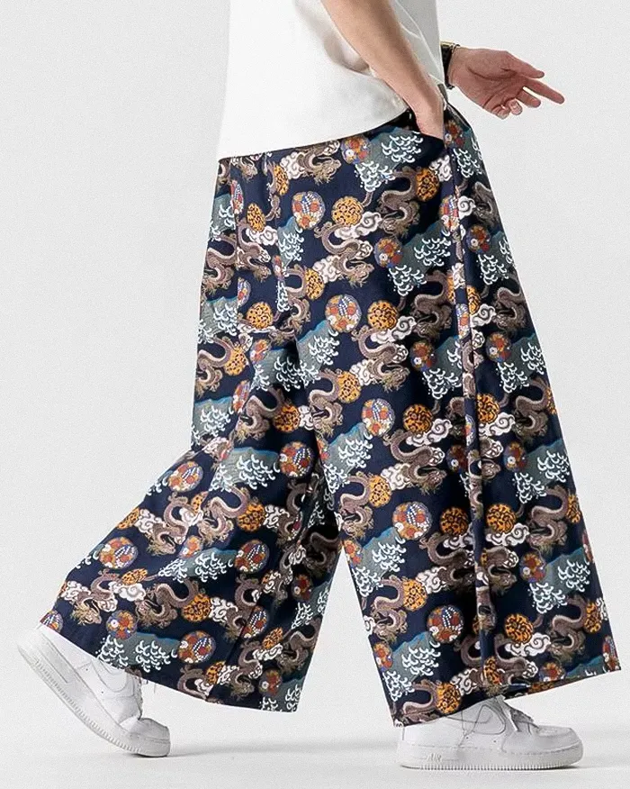 Japanese style wide leg pants "Akuzu" - Image 4