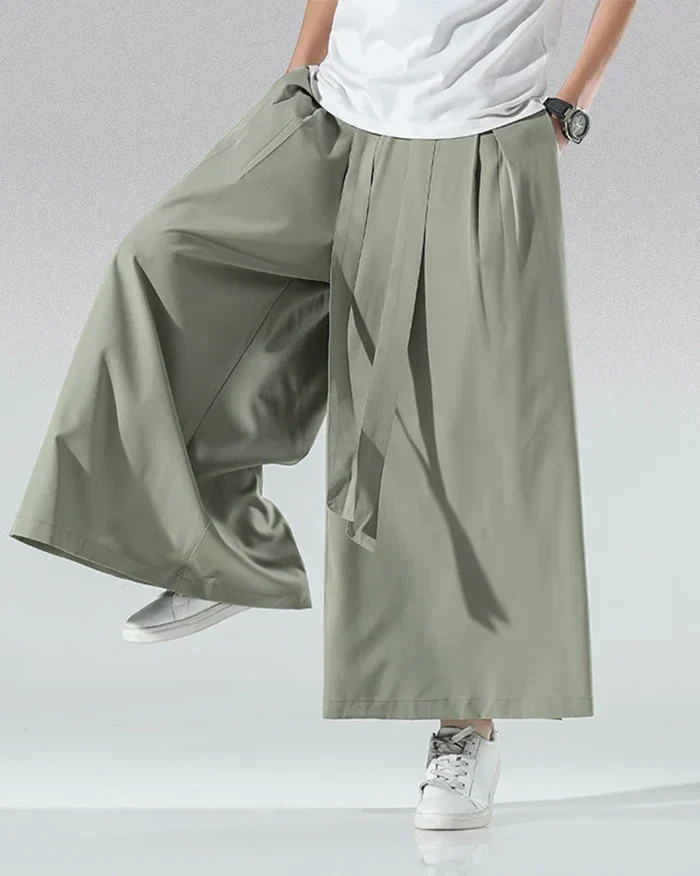 Japanese wide leg pants men's "Yawata" - Image 2