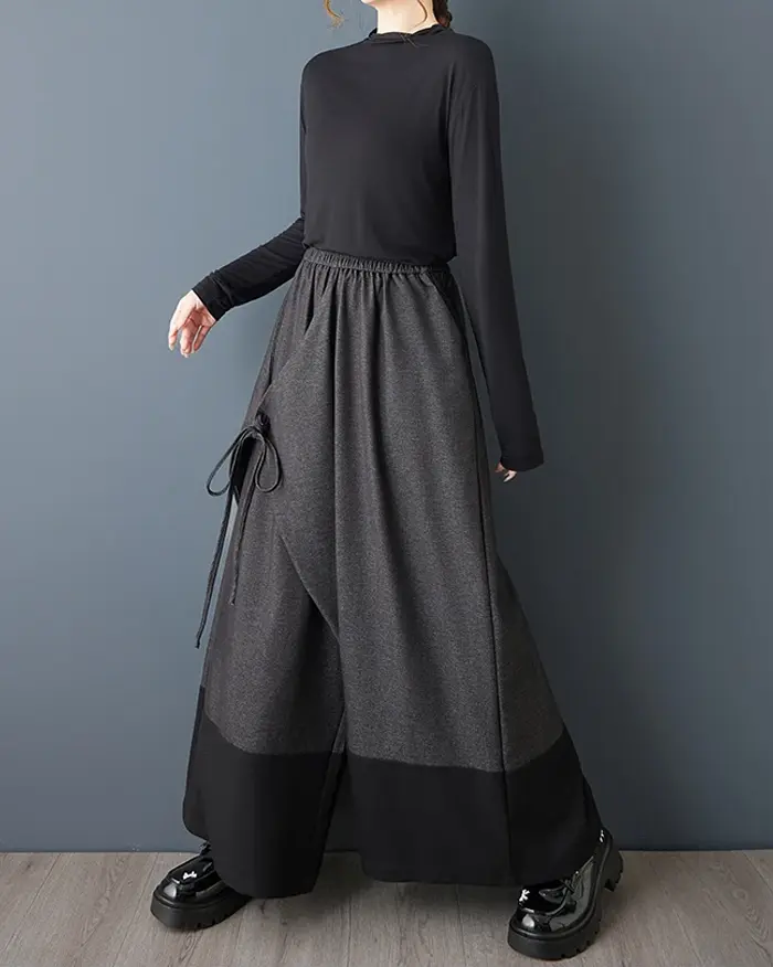 Japanese wide leg pants women "Suyama" - Image 2