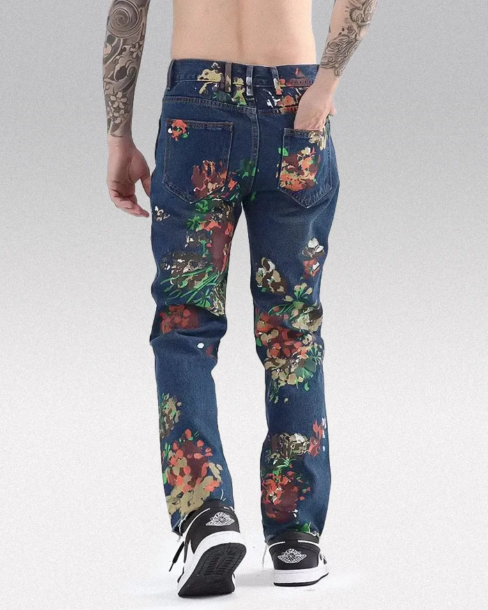 Jeans floral print "Ninohe" - Image 2