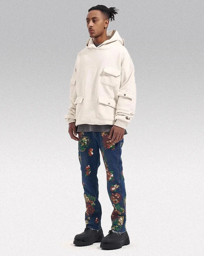 Jeans floral print "Ninohe" - Image 3