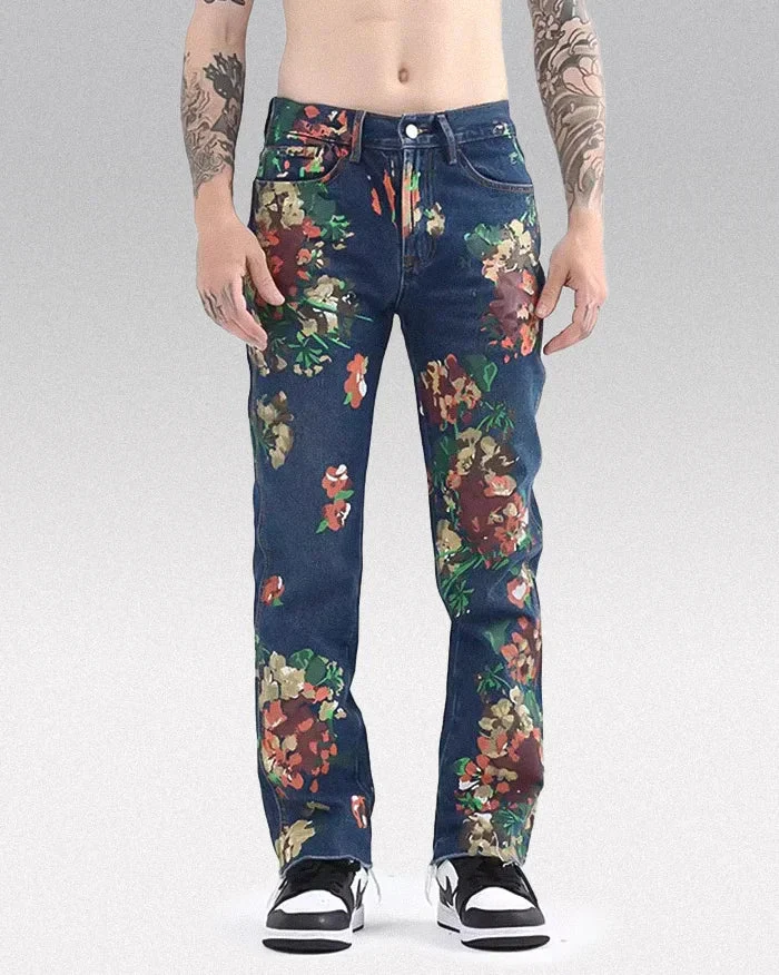 Jeans floral print "Ninohe" - Image 4
