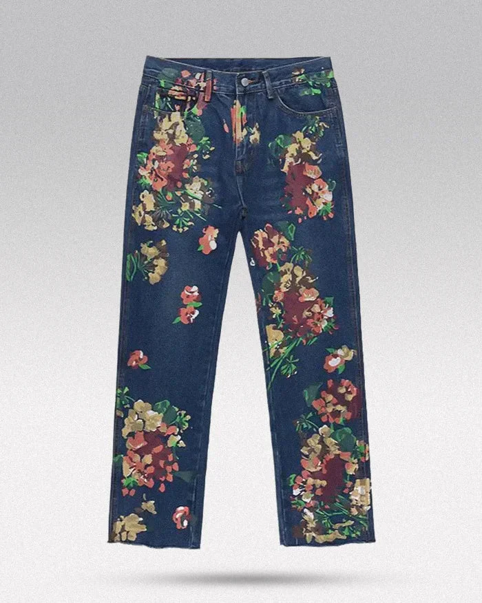 Jeans floral print "Ninohe" - Image 5