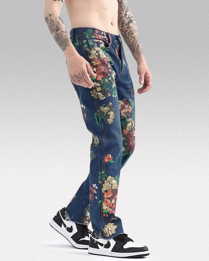 Jeans floral print "Ninohe" - Image 6