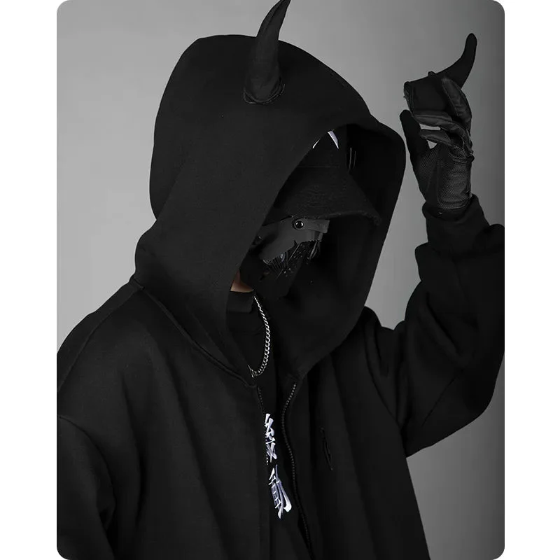 "Kotetsu" Hoodie with horns - Image 3