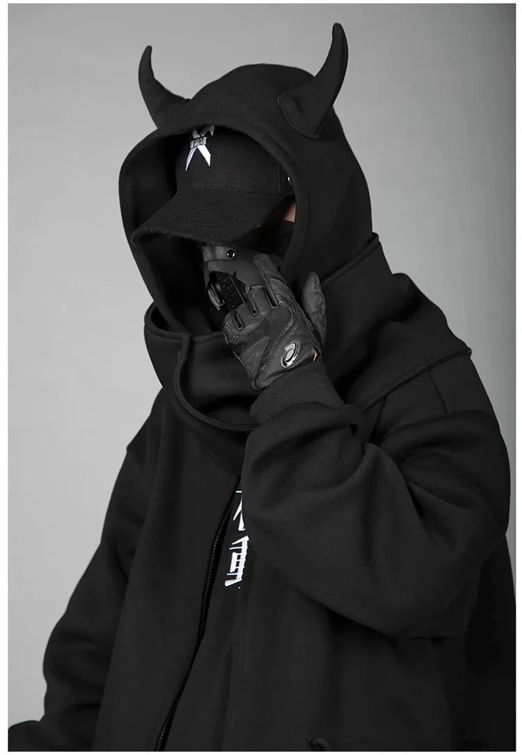 "Kotetsu" Hoodie with horns - Image 7