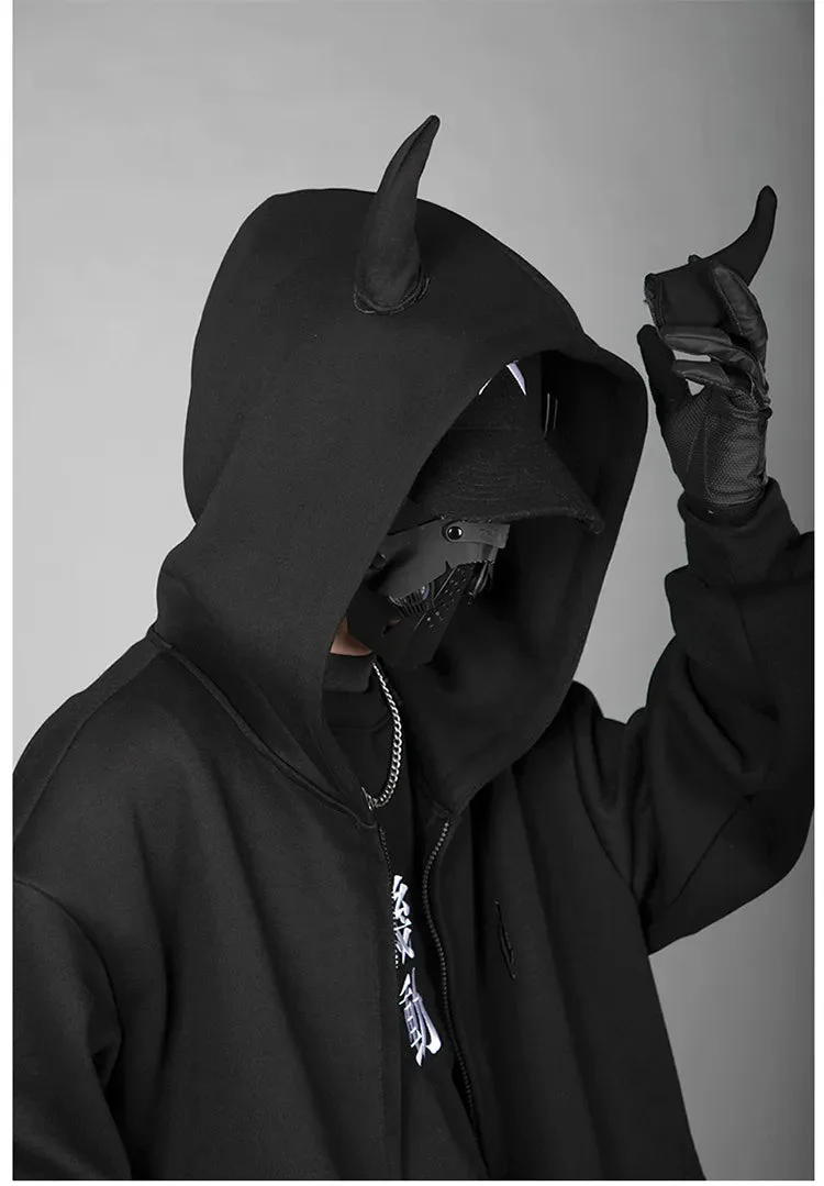 "Kotetsu" Hoodie with horns - Image 8