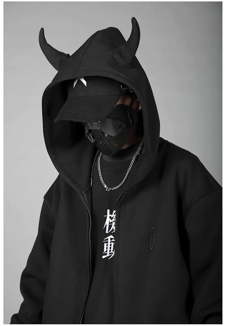 "Kotetsu" Hoodie with horns - Image 9