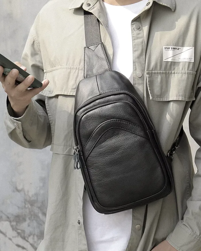 Leather cross body bag "Kizu" - Image 2