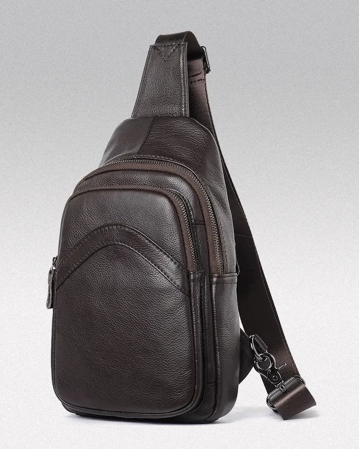 Leather cross body bag "Kizu" - Image 5