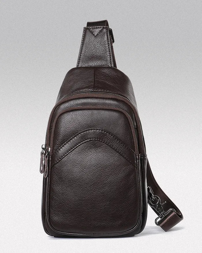 Leather cross body bag "Kizu" - Image 8