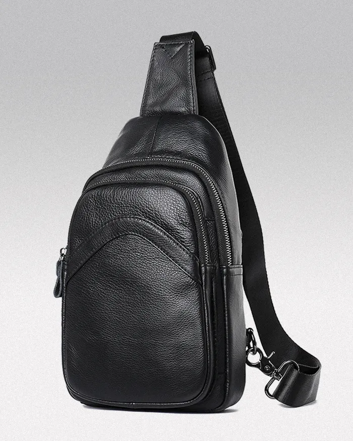 Leather cross body bag "Kizu" - Image 9