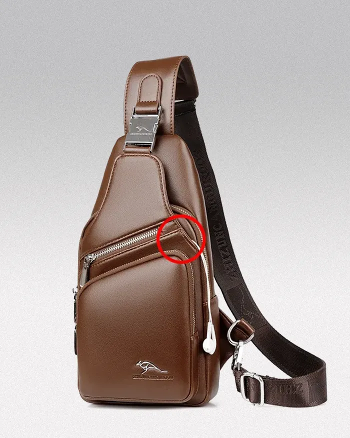 Leather crossbody bag "Nagao" - Image 3
