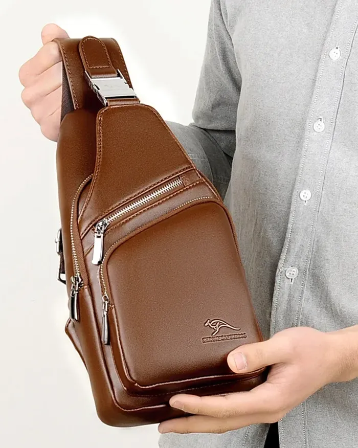 Leather crossbody bag "Nagao" - Image 4