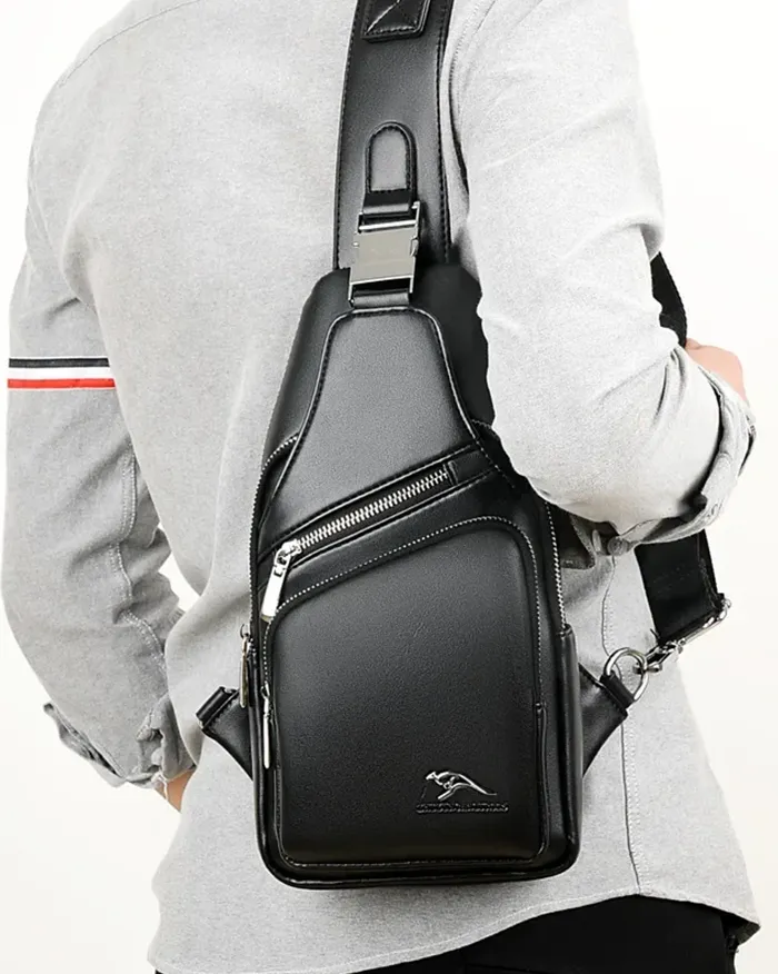 Leather crossbody bag "Nagao" - Image 5