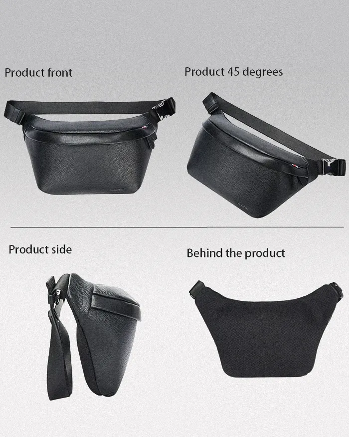 Leather crossbody fanny pack "Akase" - Image 4