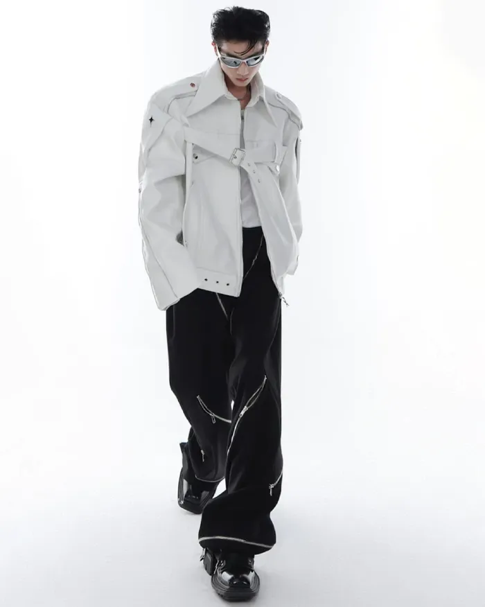 Leather cyberpunk jacket "Tsuzu" - Image 3