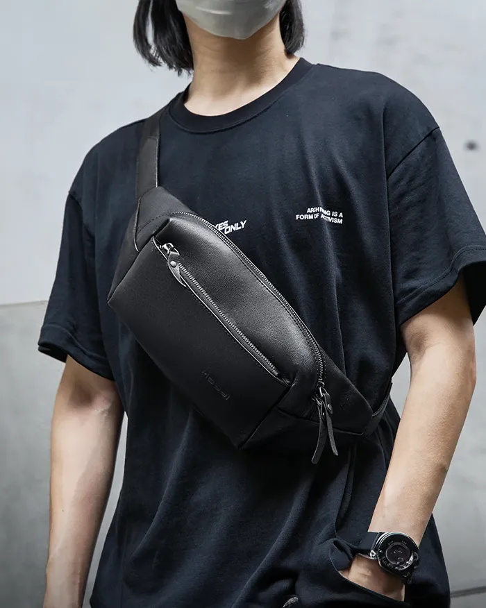 Leather fanny pack crossbody "Arao" - Image 6
