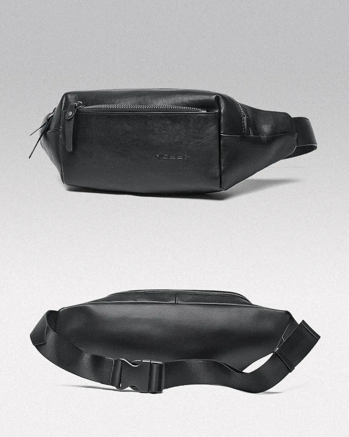 Leather fanny pack crossbody "Arao" - Image 7