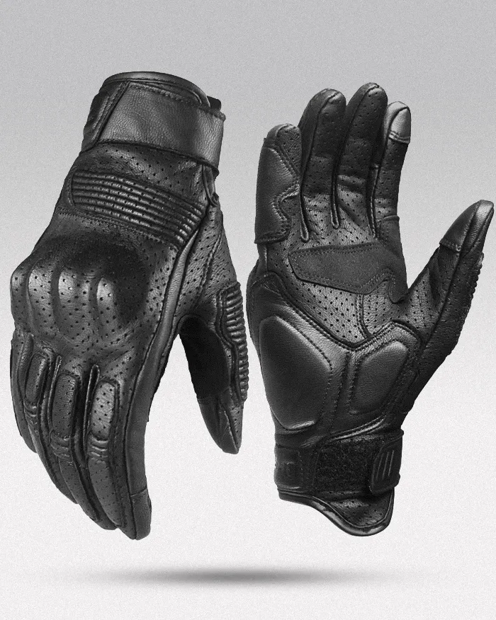 Leather gloves for touch screen "Azahi" - Image 3