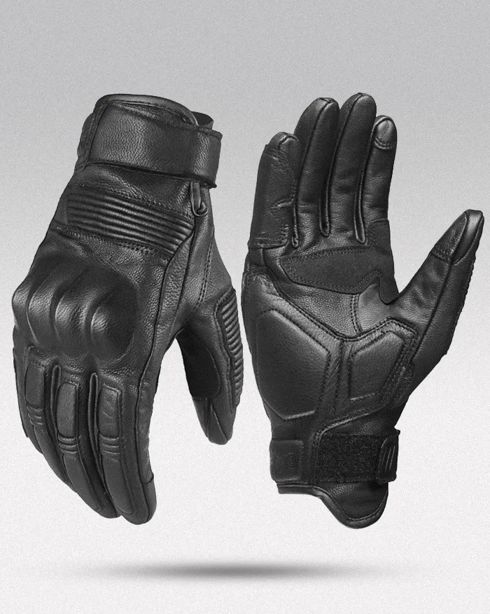 Leather gloves for touch screen "Azahi" - Image 4