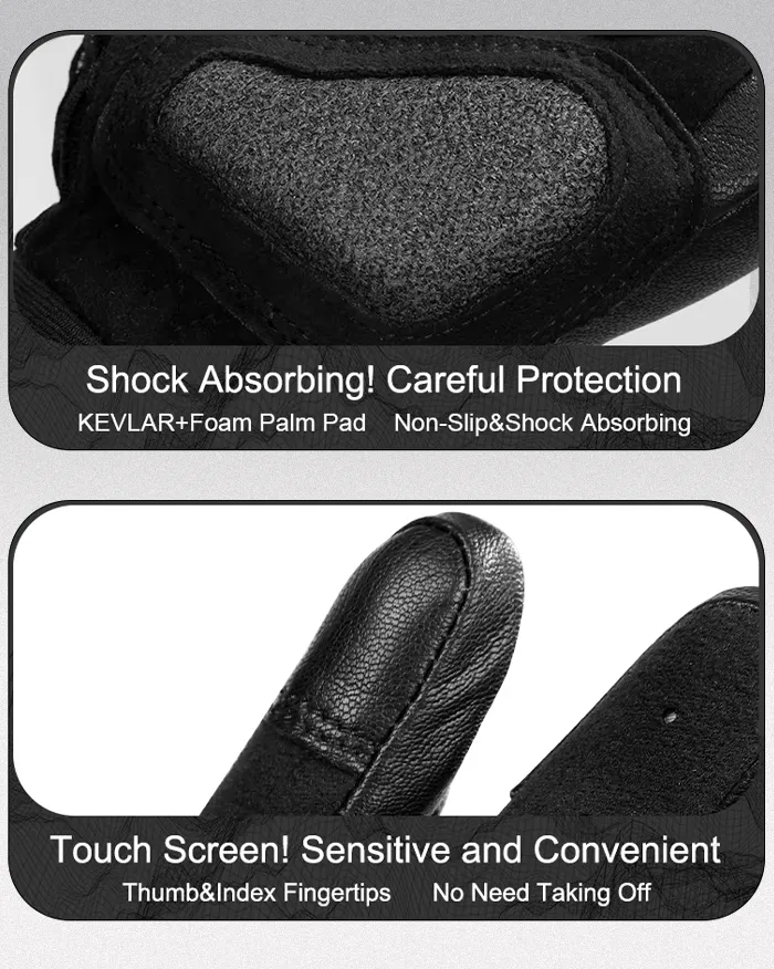 Leather gloves screen touch "Shiboso" - Image 14