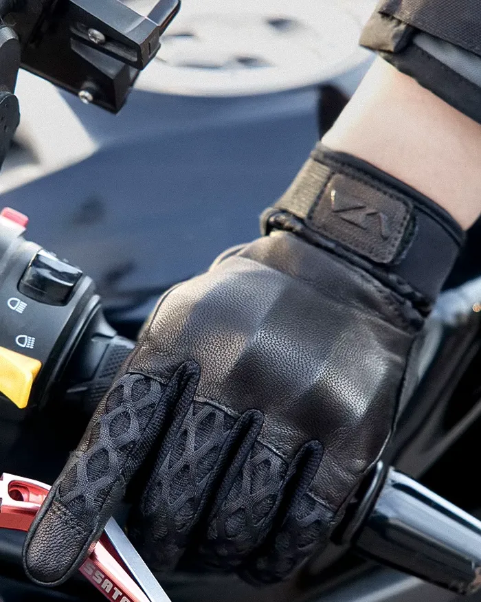 Leather gloves screen touch "Shiboso" - Image 16