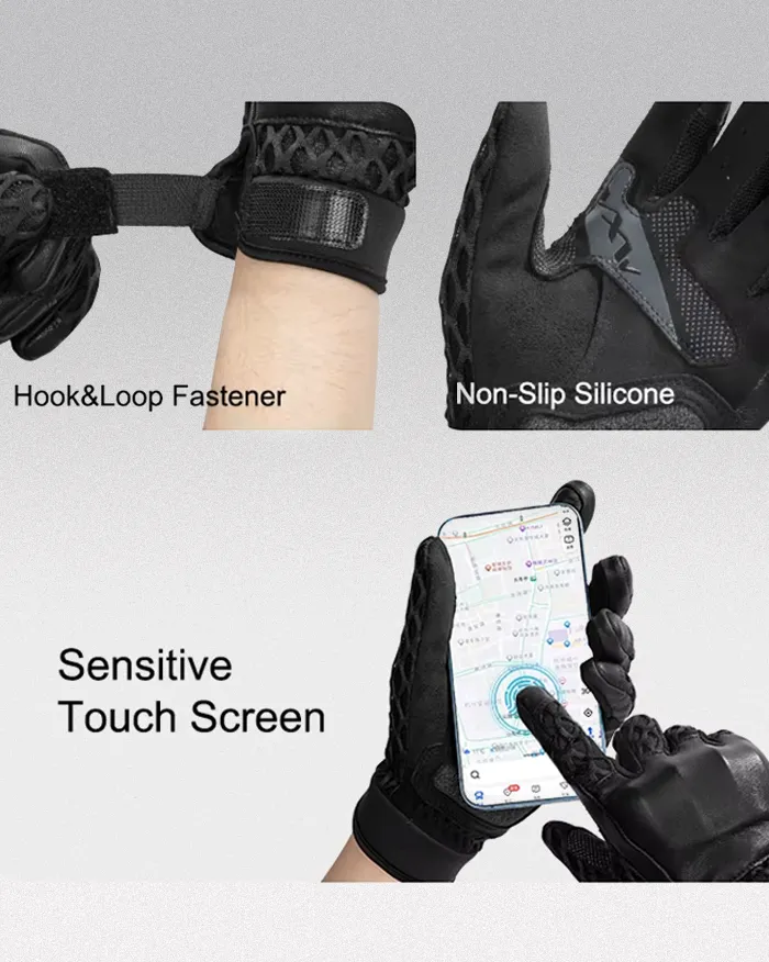 Leather gloves screen touch "Shiboso" - Image 18