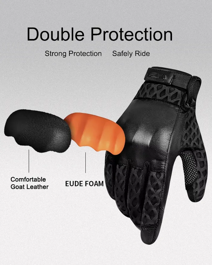 Leather gloves screen touch "Shiboso" - Image 6