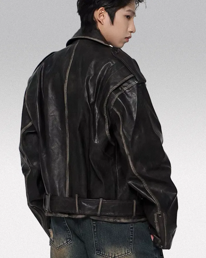 Leather jacket cyberpunk "Sakura" - Image 3