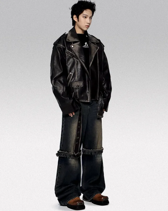 Leather jacket cyberpunk "Sakura" - Image 6