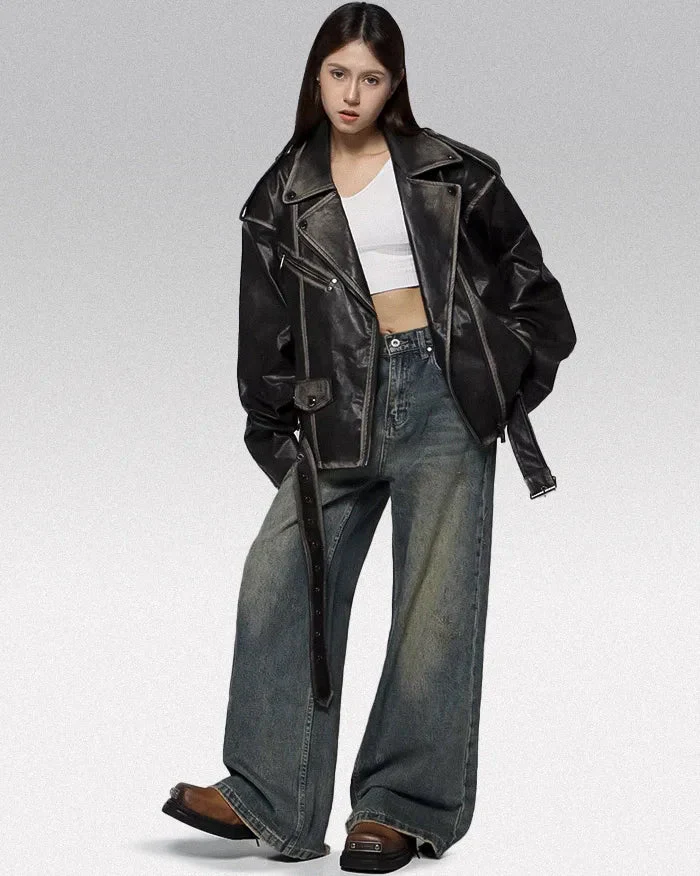 Leather jacket cyberpunk "Sakura" - Image 7