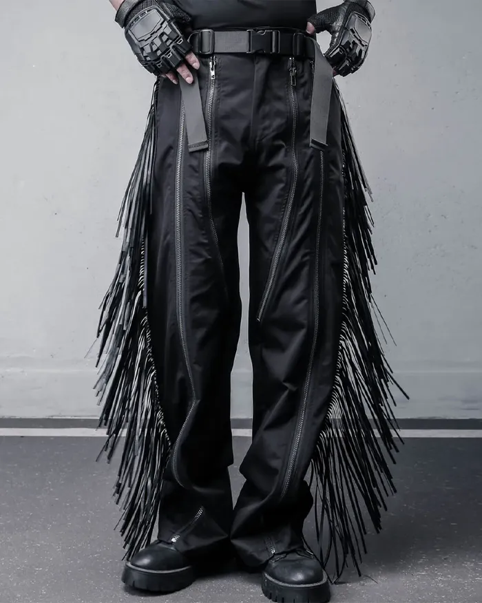Leather Tassel pants "Kasha" - Image 2