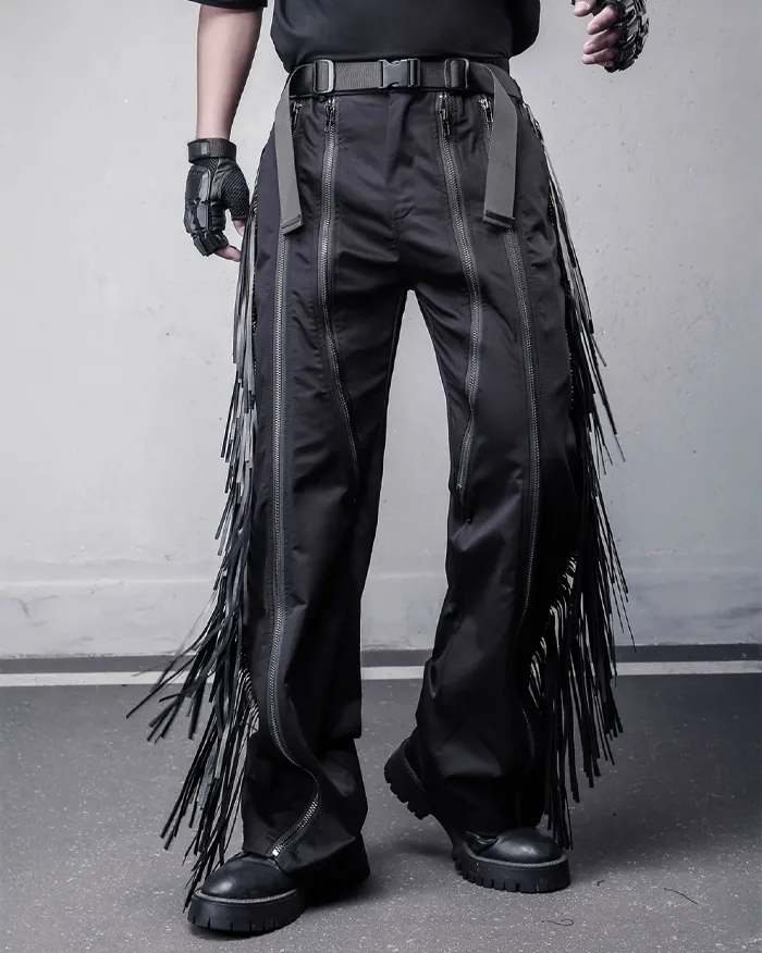 Leather Tassel pants "Kasha" - Image 3