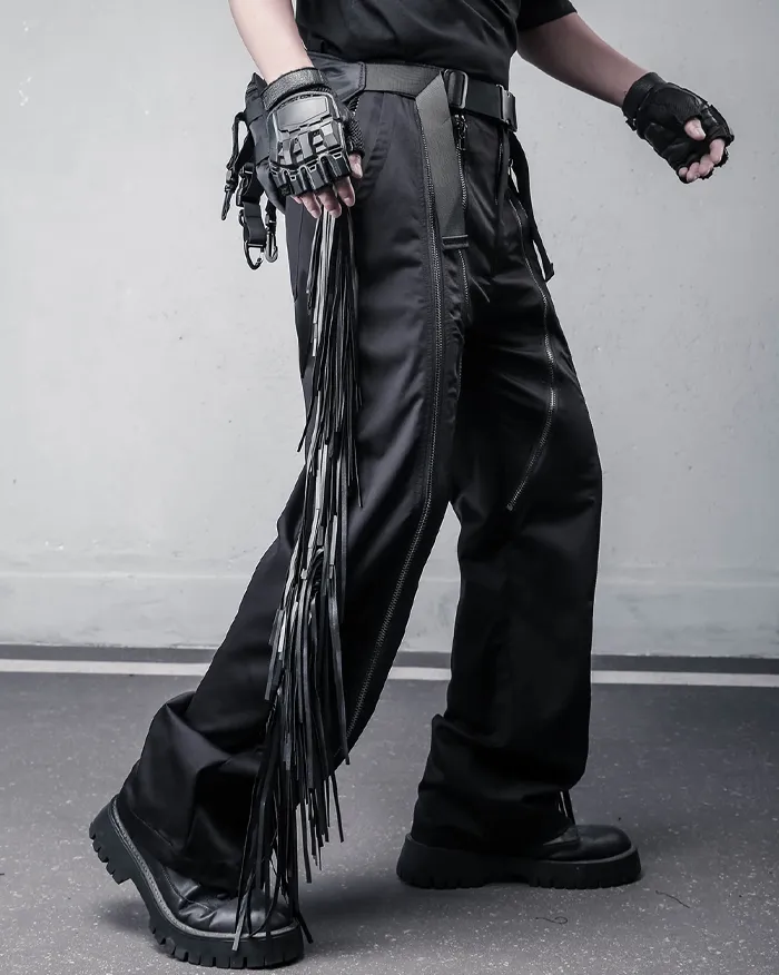 Leather Tassel pants "Kasha" - Image 4
