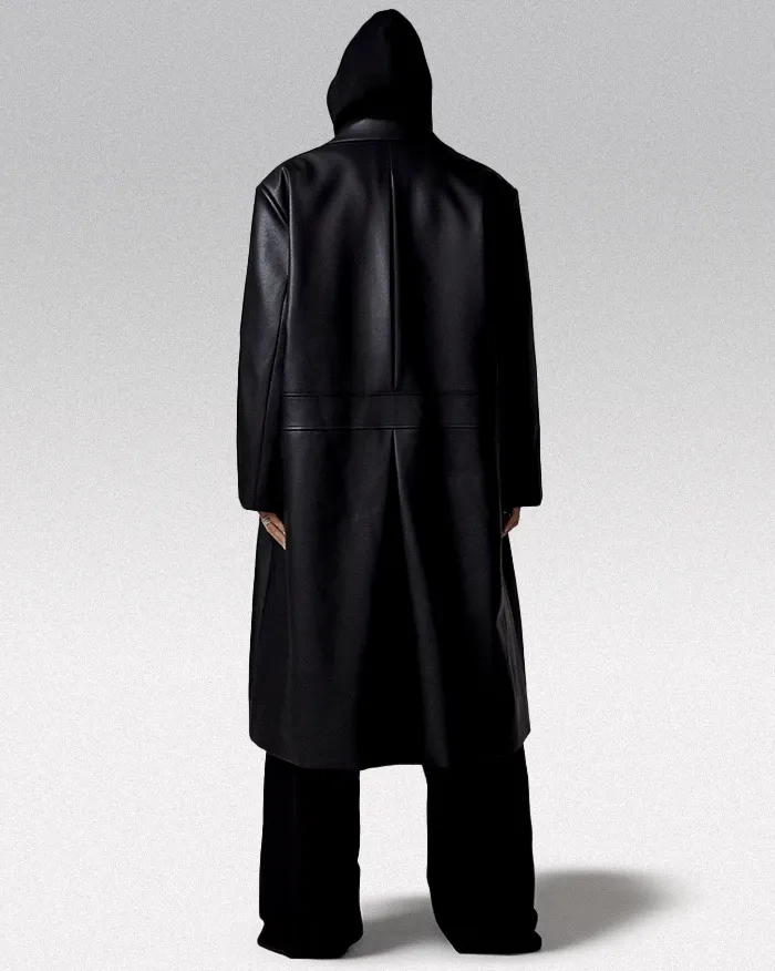 Long PU leather jacket "Kahagi" - Image 6