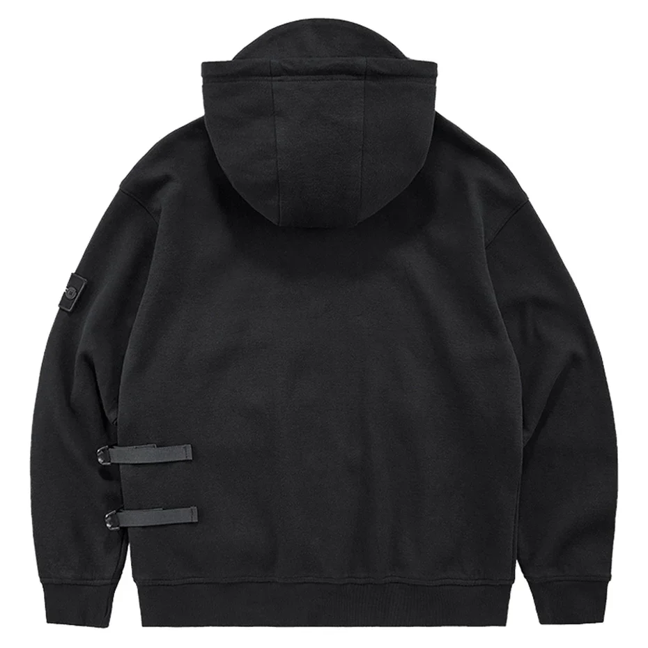 Black Techwear Hoodie "Mamoto" - Image 3