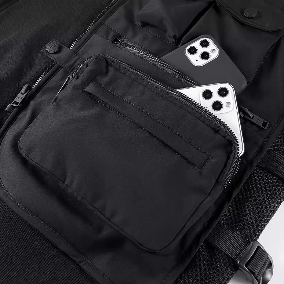 Black Techwear Hoodie "Mamoto" - Image 6