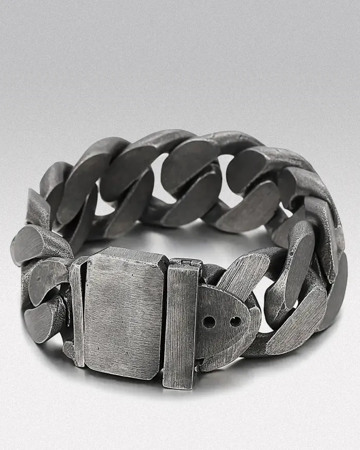 Men’s Stainless Steel Cuban Link Bracelet "Onyx" - Image 12