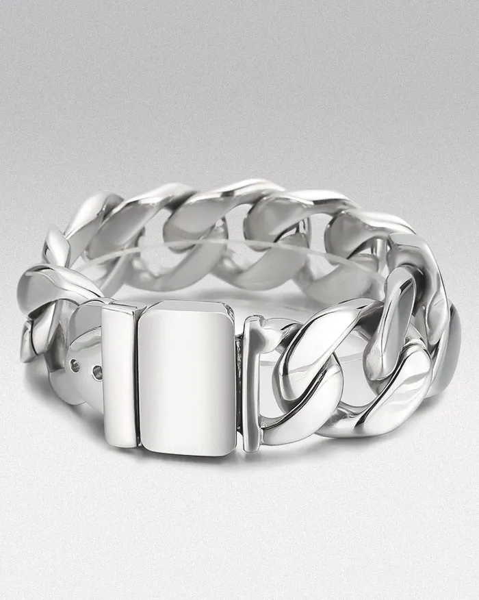 Men’s Stainless Steel Cuban Link Bracelet "Onyx" - Image 2