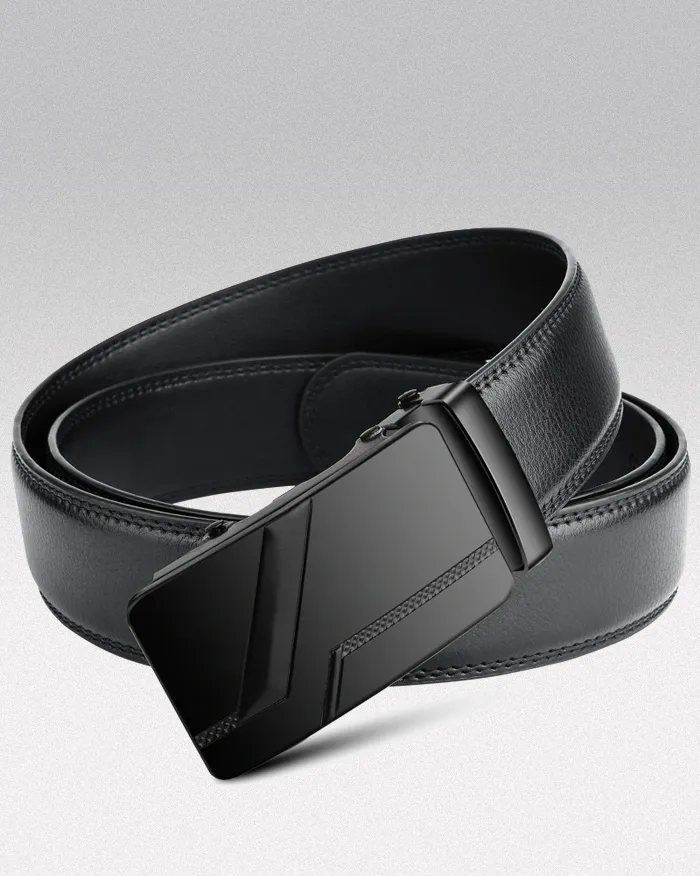 Men's Belt black "Ueda" - Image 2