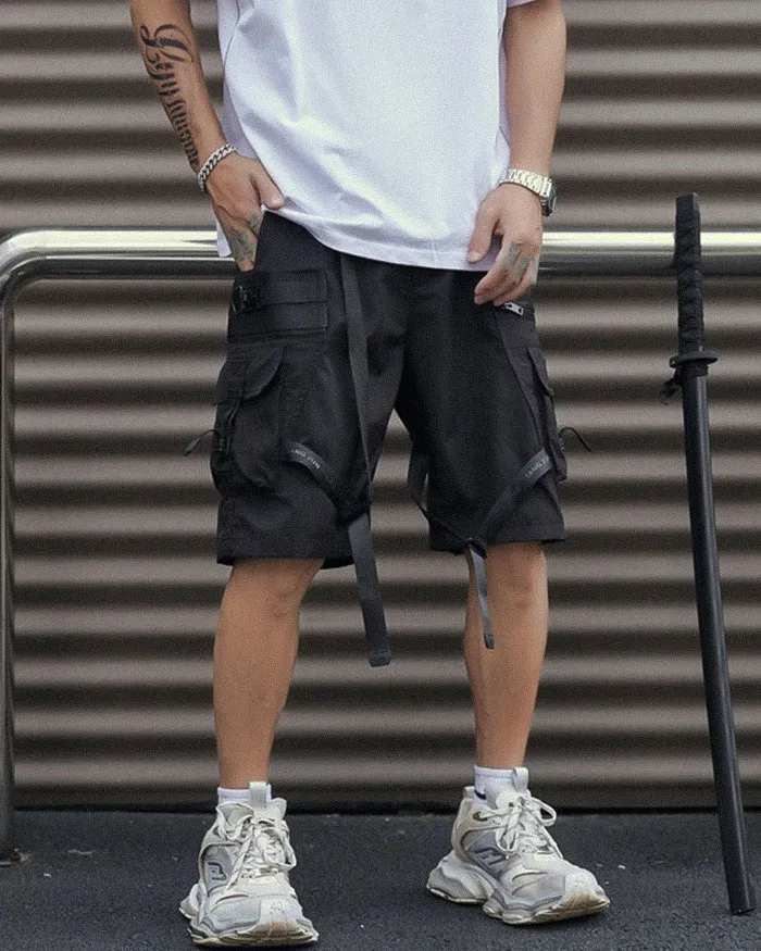 Mens black cargo shorts "Misawa" - Image 10