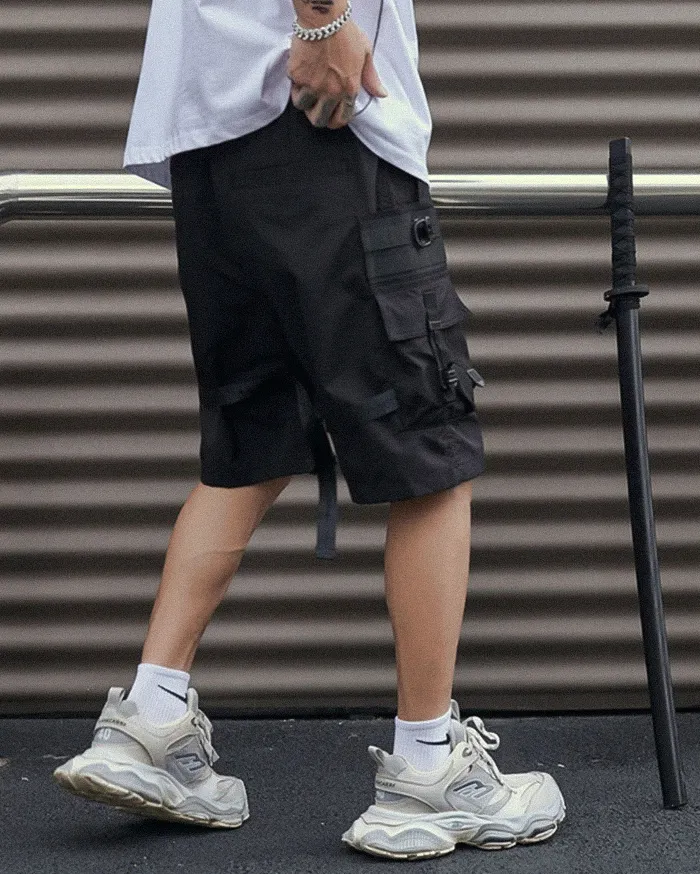 Mens black cargo shorts "Misawa" - Image 11