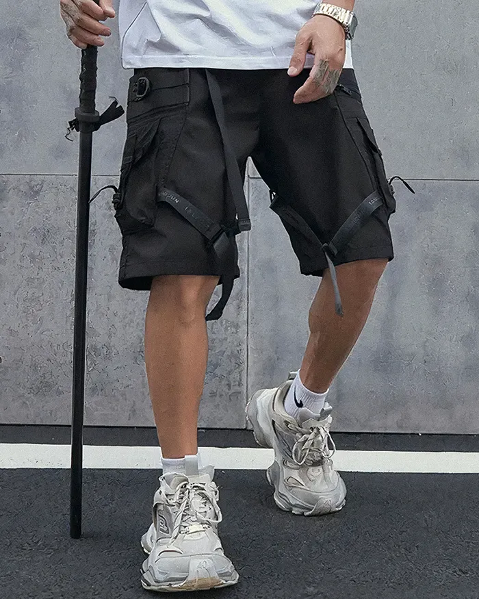Mens black cargo shorts "Misawa" - Image 12