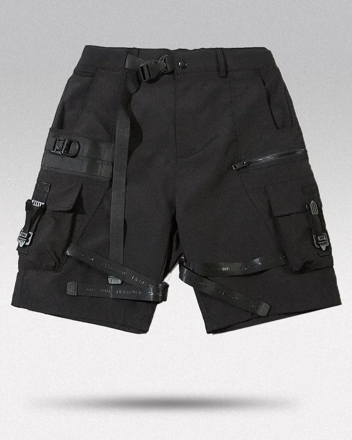 Mens black cargo shorts "Misawa" - Image 2