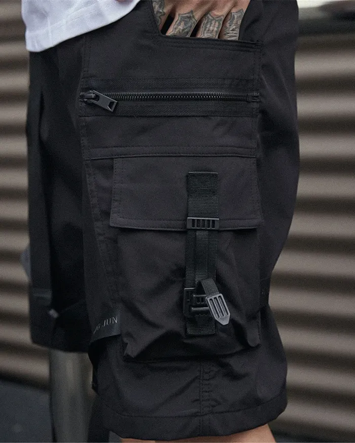Mens black cargo shorts "Misawa" - Image 4