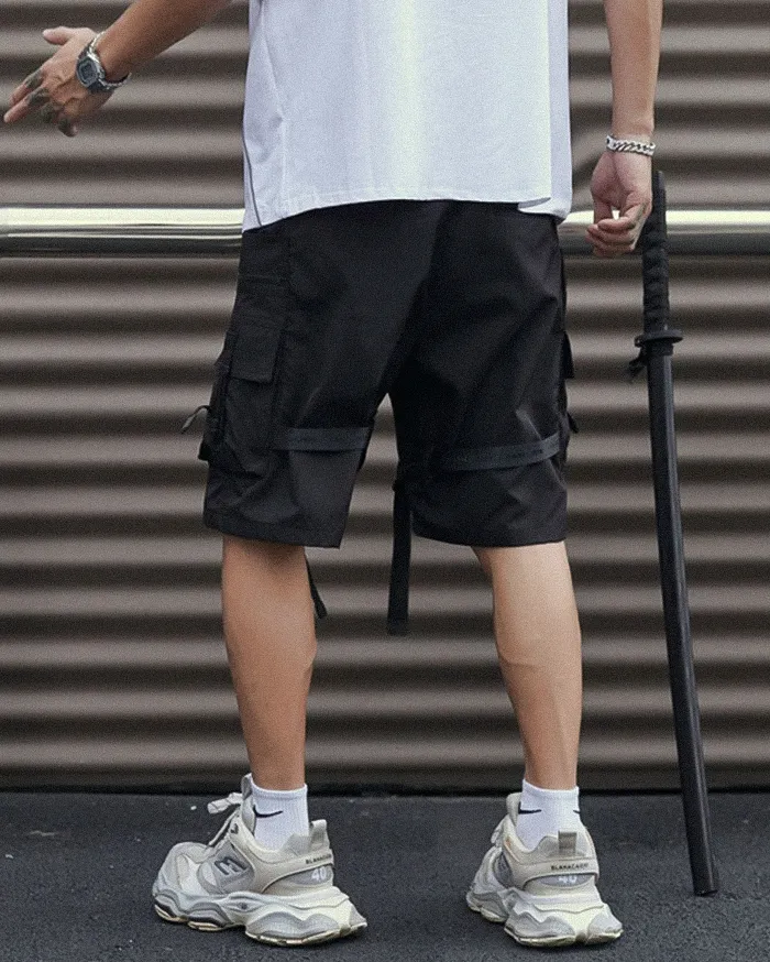 Mens black cargo shorts "Misawa" - Image 8