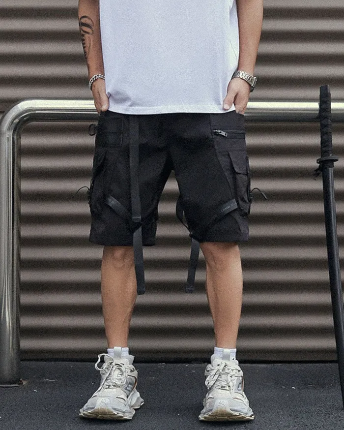 Mens black cargo shorts "Misawa" - Image 9