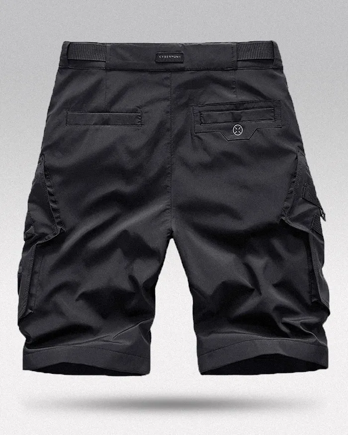 Men's black cargo shorts "Tateya" - Image 2