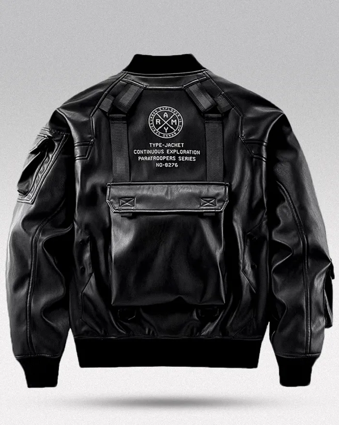 Men's faux leather bomber jacket "Tsuji" - Image 2